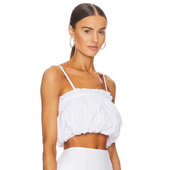 NEW CINQ A SEPT REVOLVE WHITE CROP TOP - Picture 6 of 13